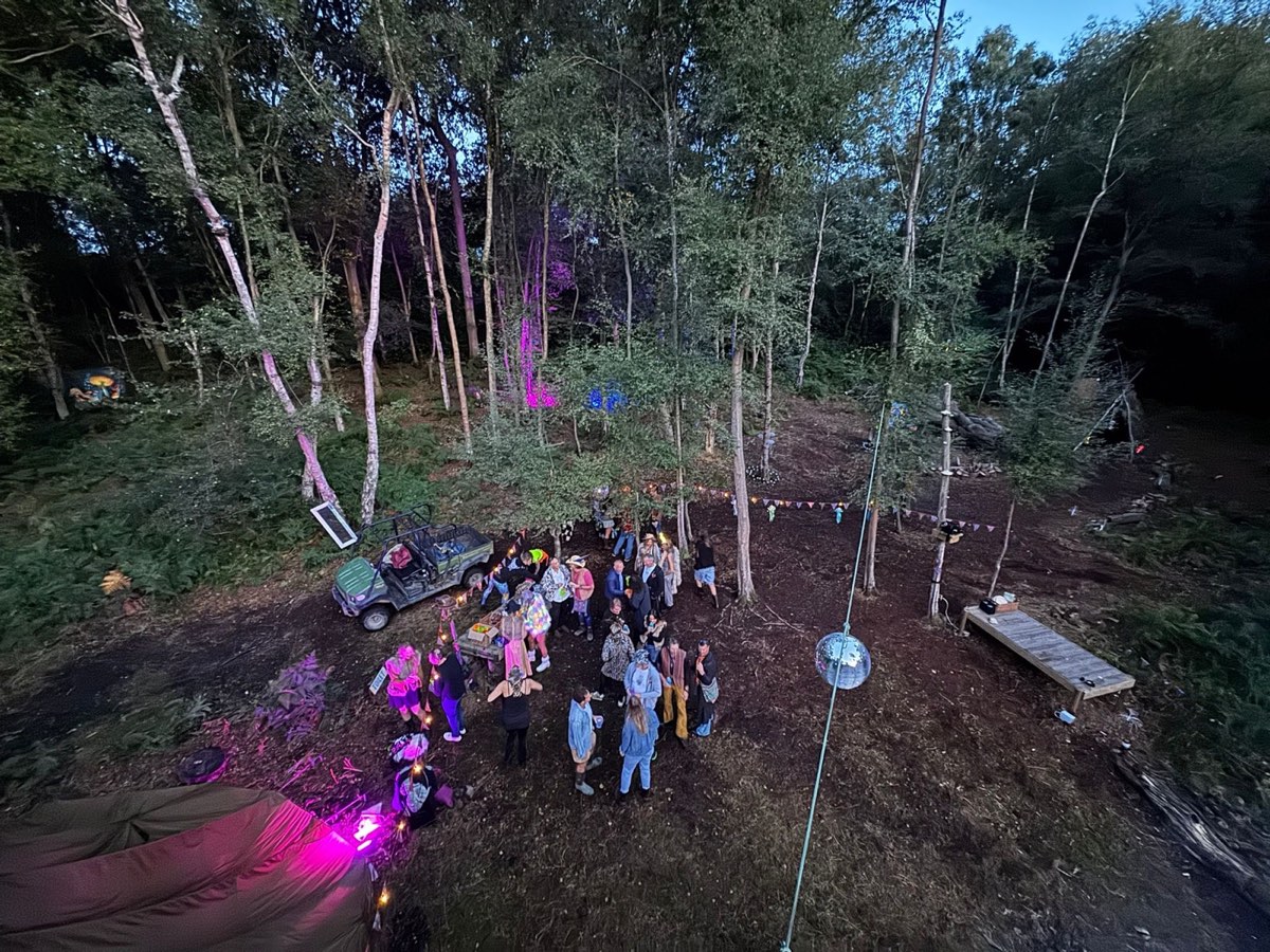 Campfire chats on the hay bales